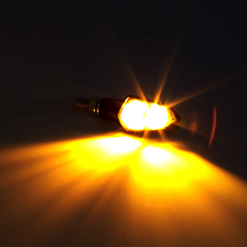SHIN YO Shield-TS LED Blinker Schwarz/Transluzent E-Geprüft (Paar)