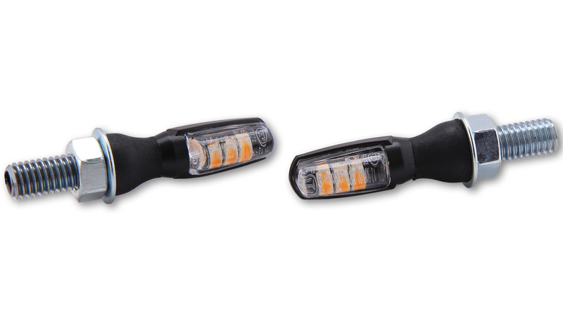 SHIN YO Spark LED Blinker Schwarz/Transluzent E-Geprüft (Paar)